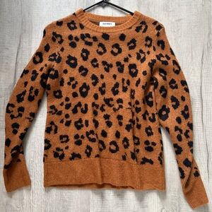 Old Navy Leopard Print Sweater - Tan and Black